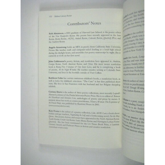 Bellevue Literary Review Journal Humanity 2007 Paperback Volume 7 No 1 - Picture 7 of 9